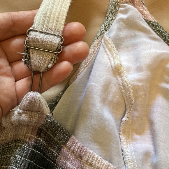 Dress, long, light purple and grey plaid, 60% cotton 40%rayom - Picture 7 of 7